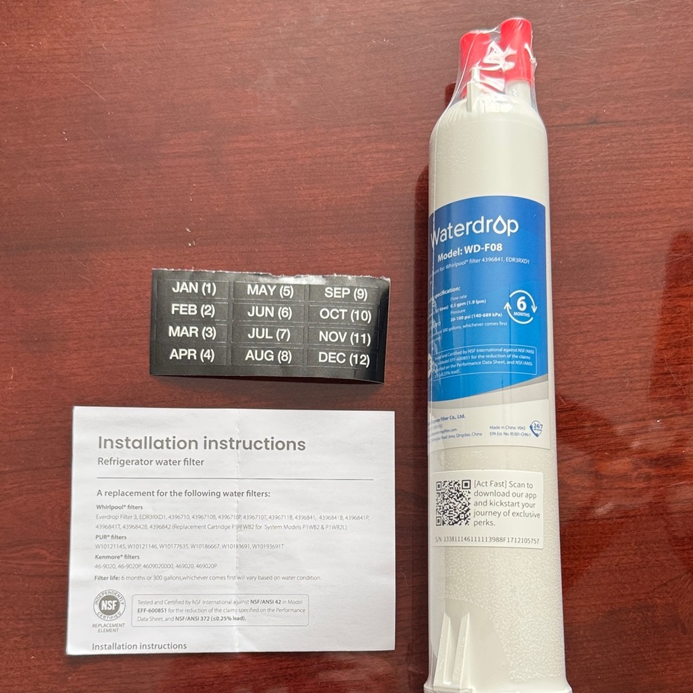 Waterdrop White Refrigerator Water Filter
